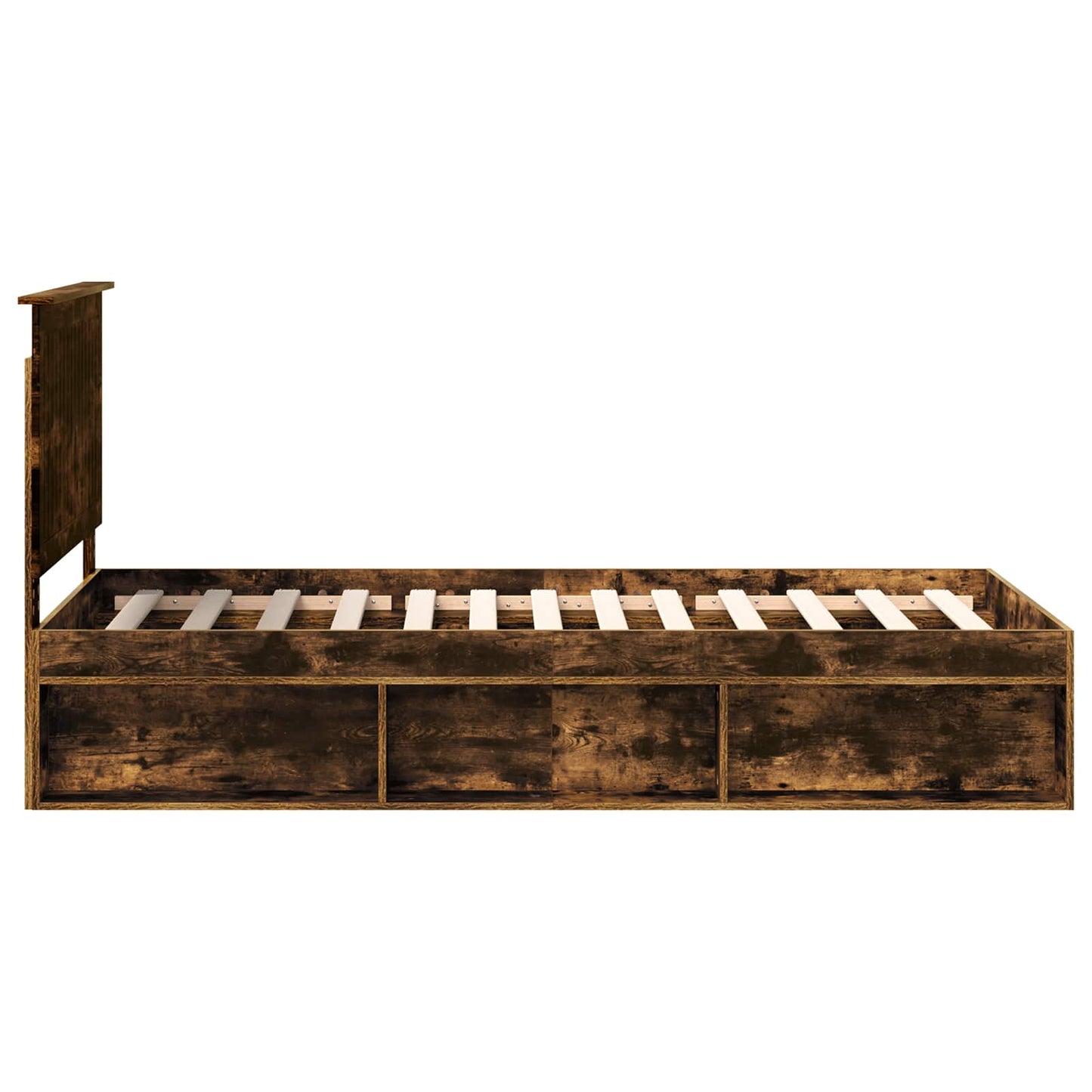 Struttura del letto Rovere fumé 90 x 190 cm Pino massello | homemem39