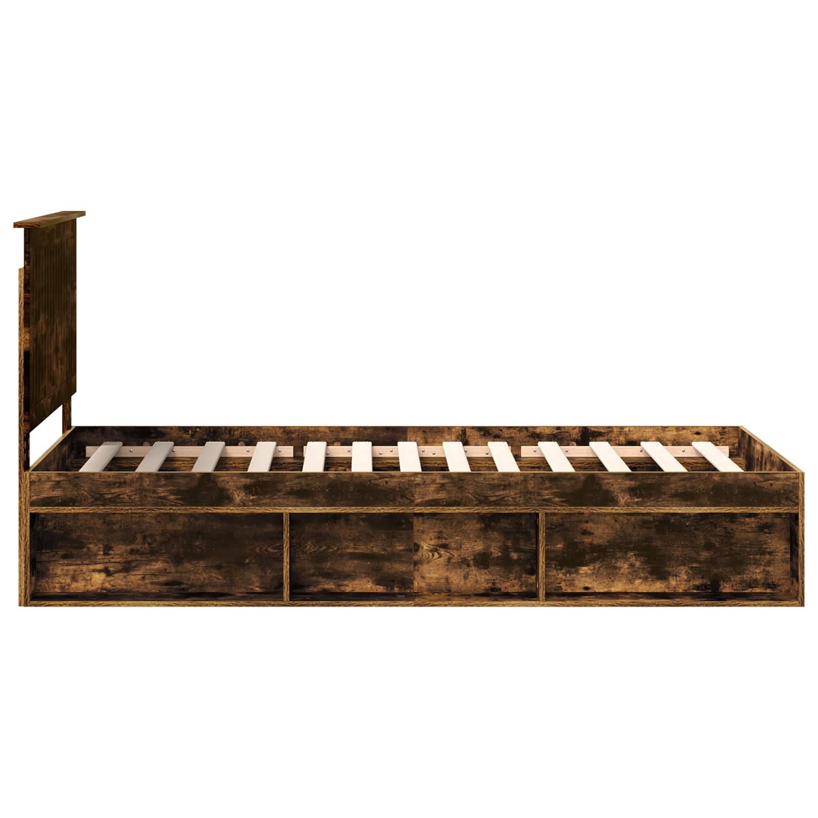 Struttura del letto Rovere fumé 90 x 190 cm Pino massello | homemem39