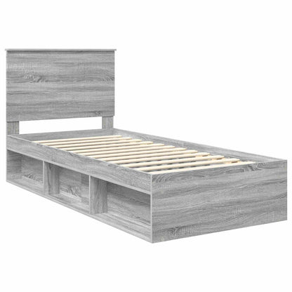 Struttura del letto Grigio Sonoma 90 x 190 cm Pino massello | homemem39