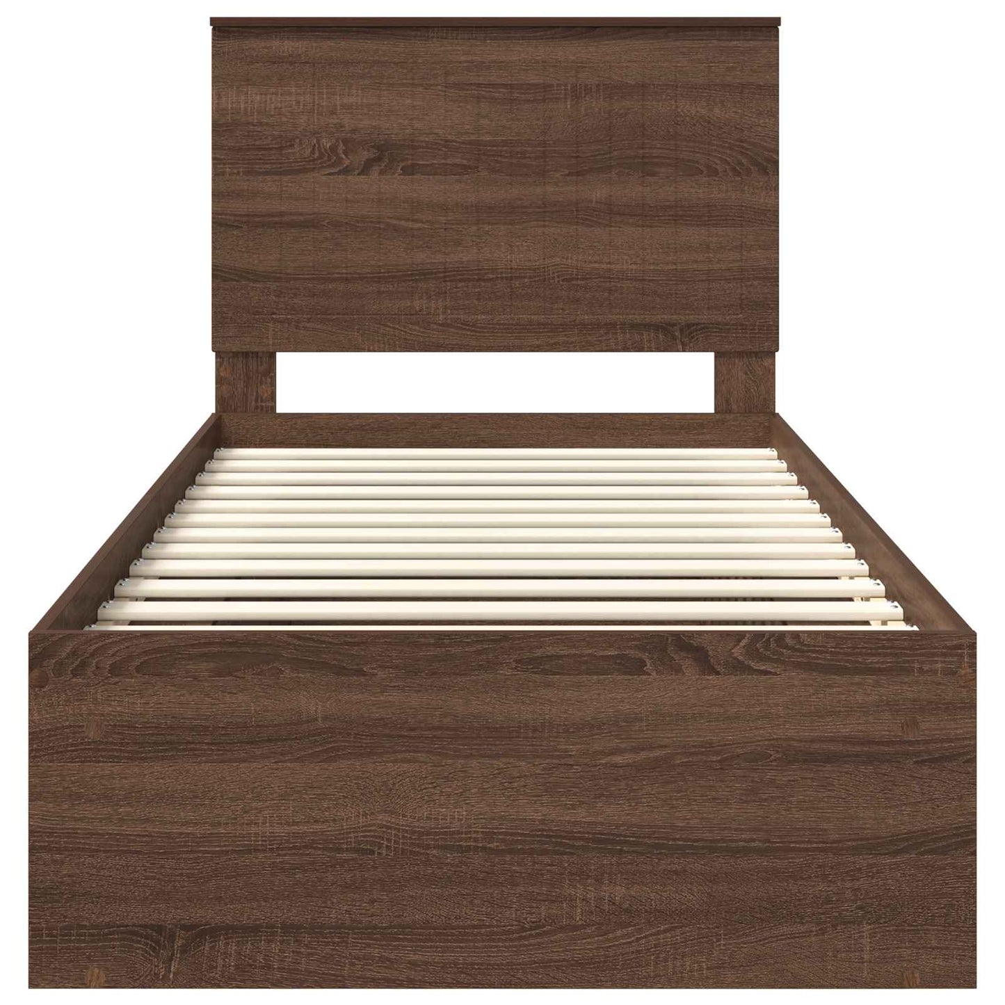 Struttura del letto Rovere Marrone 90 x 190 cm Pino massello | homemem39