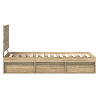 Struttura del letto Rovere Sonoma 75 x 190 cm Pino massello | homemem39