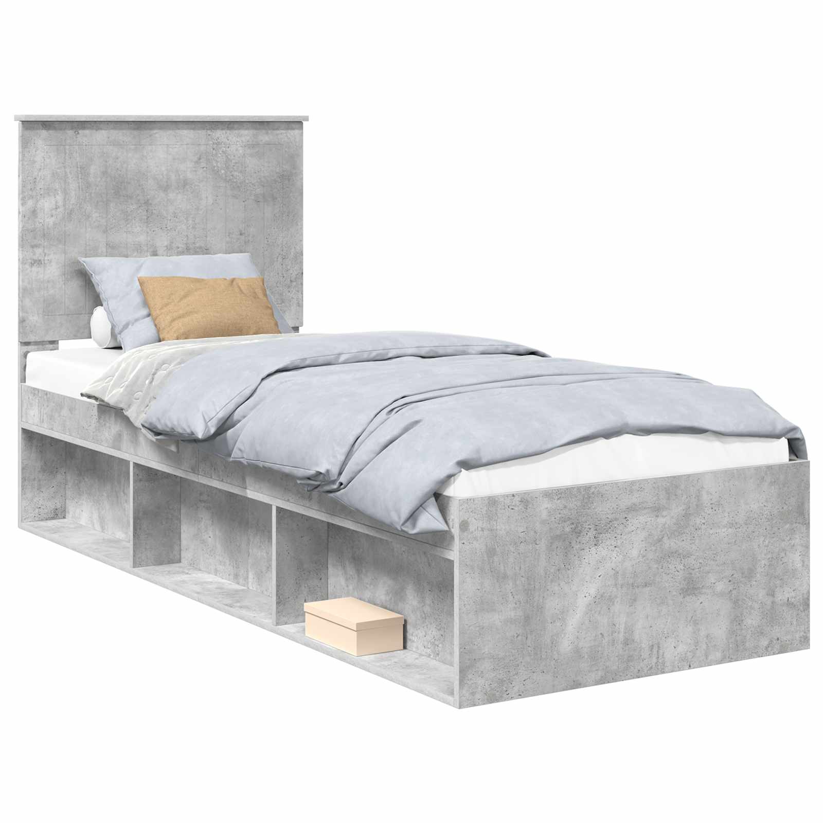 Struttura del letto Grigio Concretè 75 x 190 cm Pino massello | homemem39