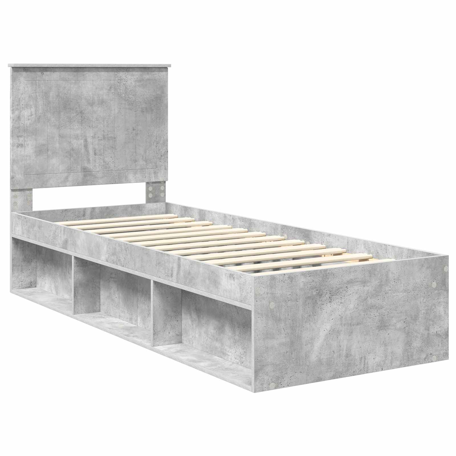 Struttura del letto Grigio Concretè 75 x 190 cm Pino massello | homemem39