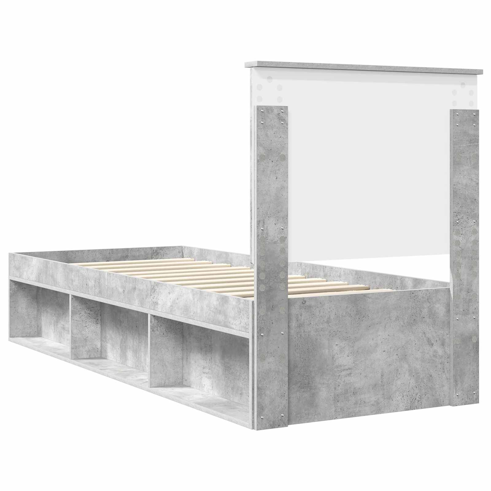Struttura del letto Grigio Concretè 75 x 190 cm Pino massello | homemem39