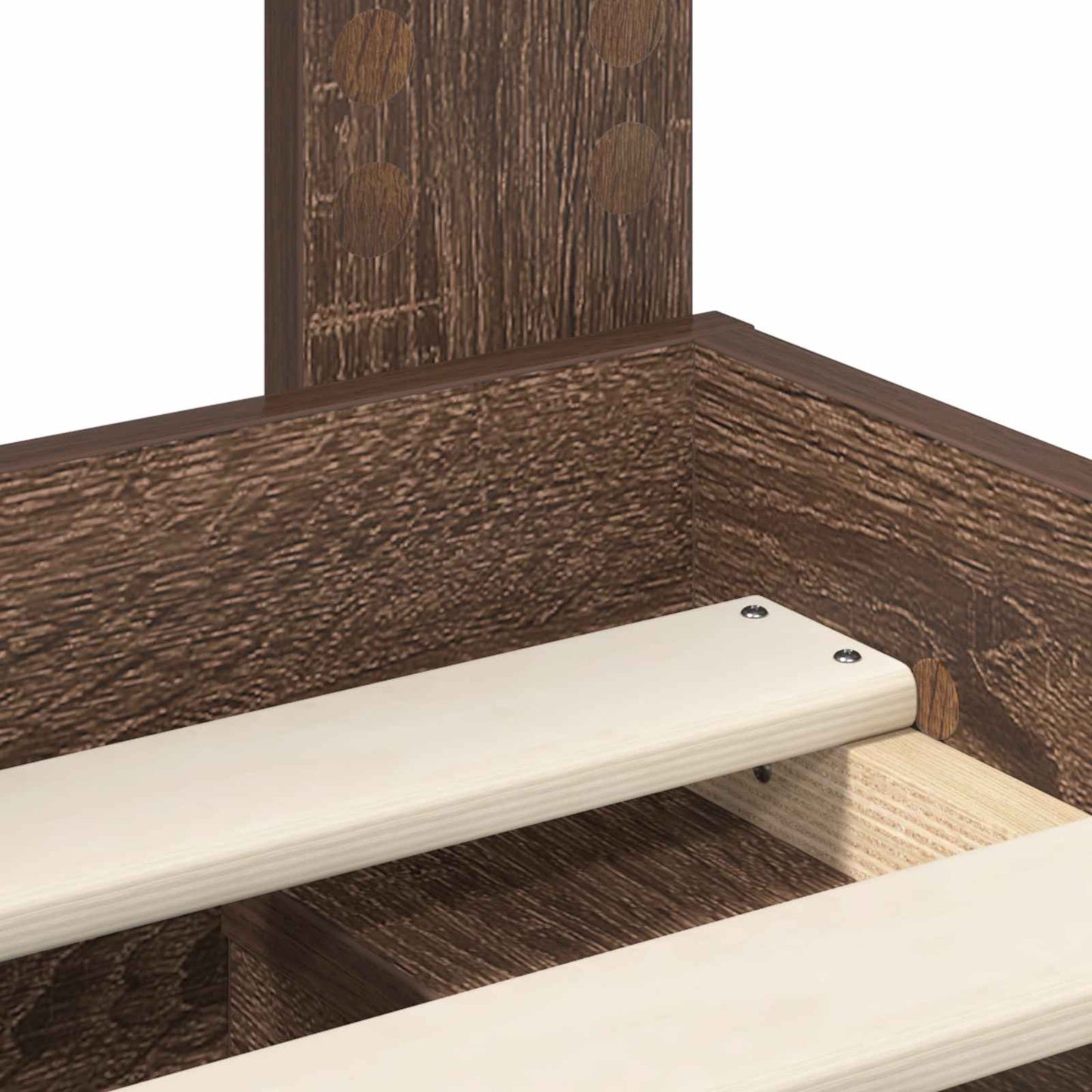 Struttura del letto Rovere Marrone 75 x 190 cm Pino massello | homemem39