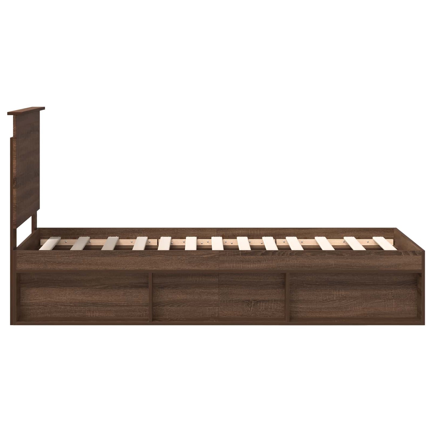 Struttura del letto Rovere Marrone 75 x 190 cm Pino massello | homemem39