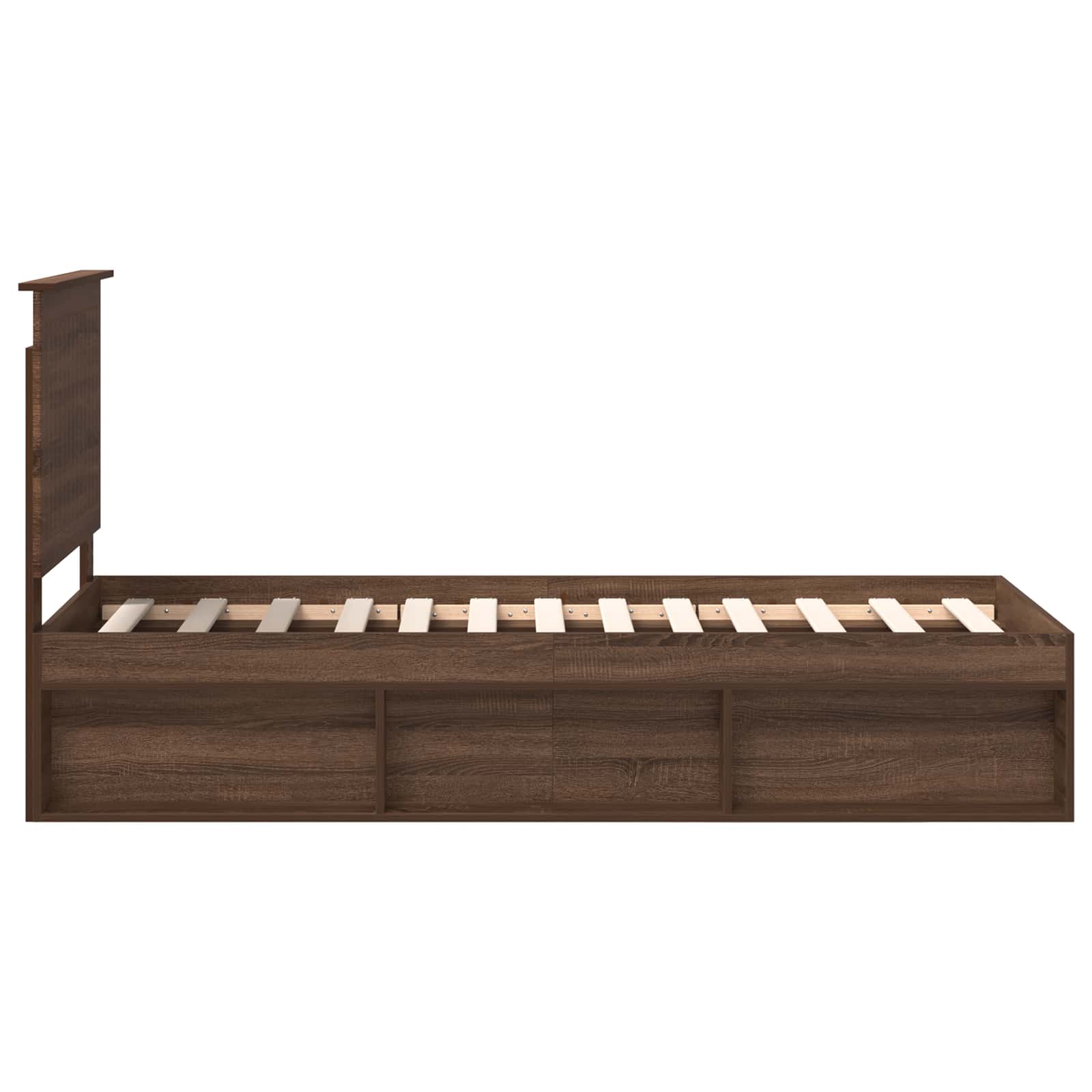 Struttura del letto Rovere Marrone 75 x 190 cm Pino massello | homemem39