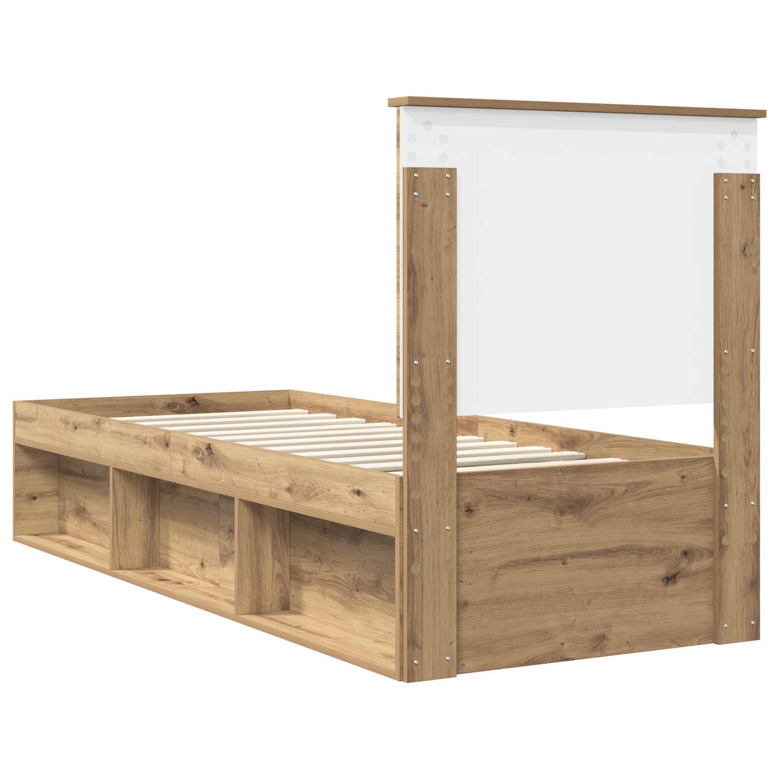 Struttura del letto con testiera Rovere Artigianale 75 x 190 cm | homemem39