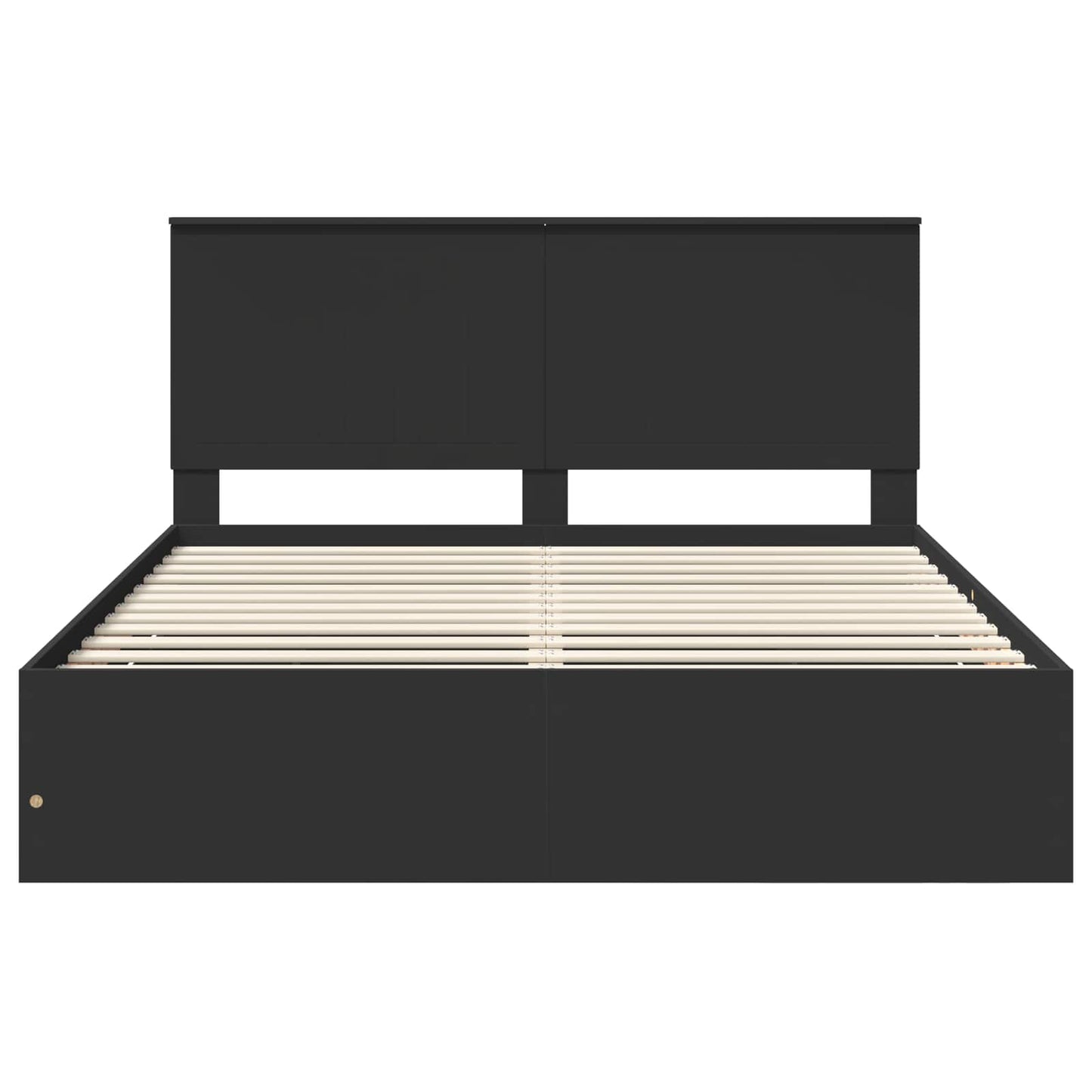 Struttura del letto Nero 160 x 200 cm Legno Ingegnerizzato | homemem39