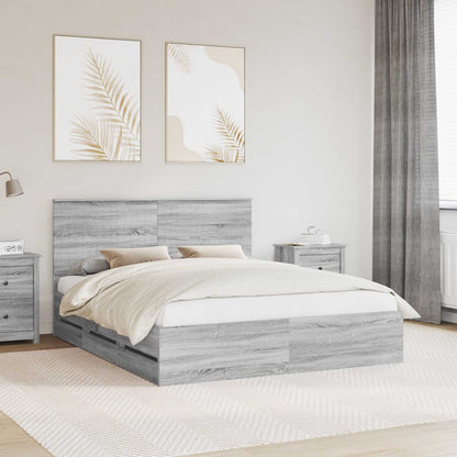 Struttura del letto con cassetto Grigio Sonoma 160 x 200 cm | homemem39