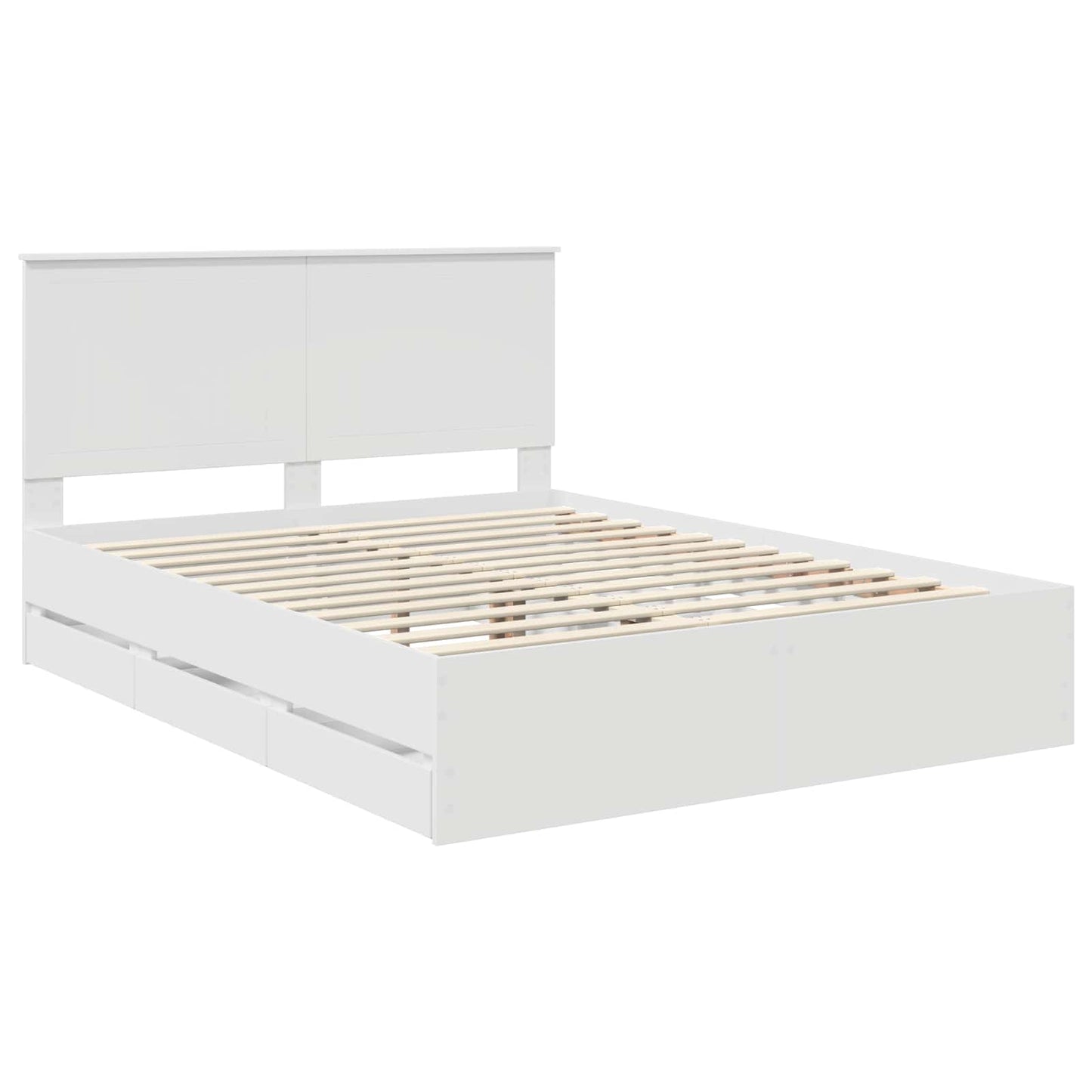 Struttura del letto Bianco 150 x 200 cm Legno Ingegnerizzato | homemem39