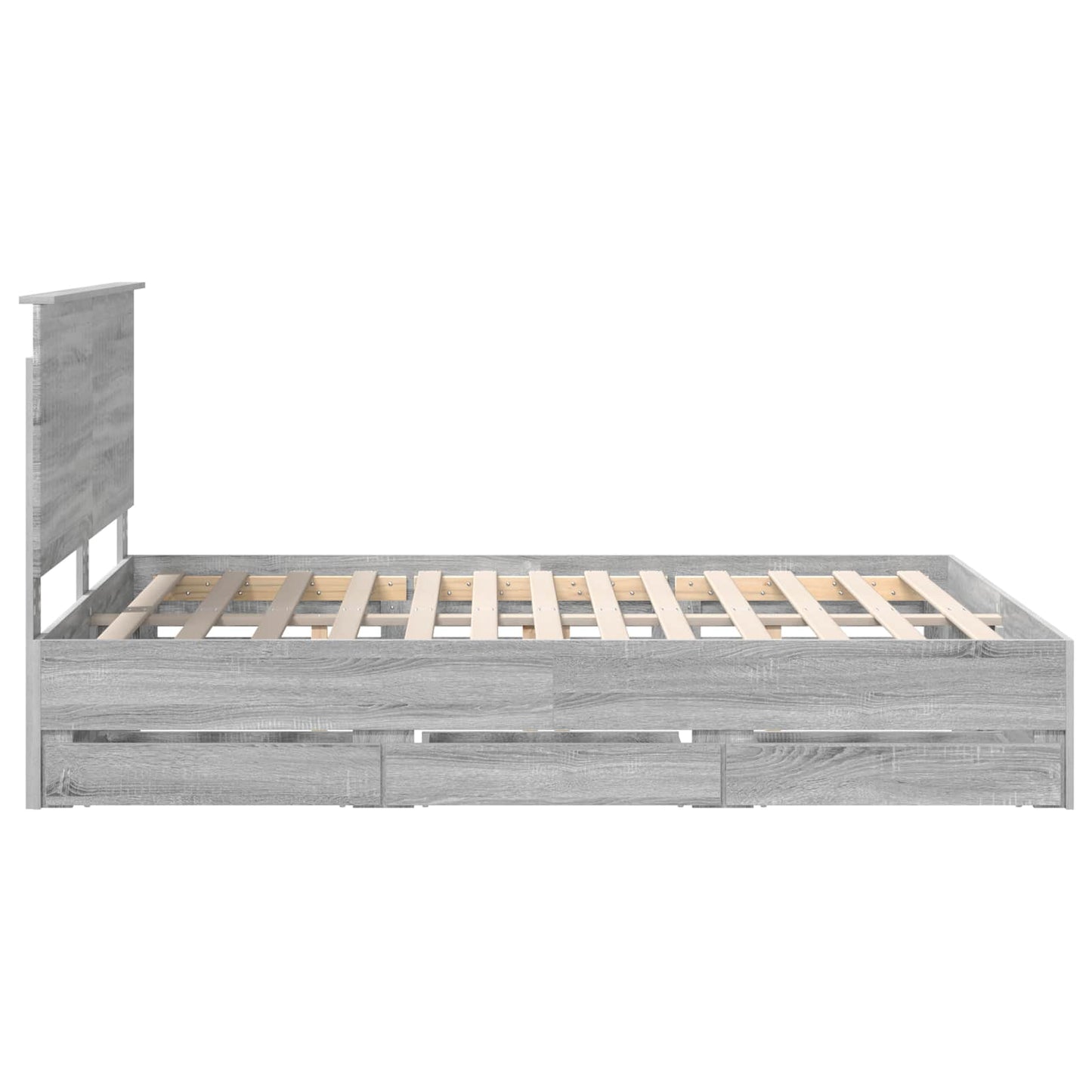 Struttura del letto con cassetto Grigio Sonoma 150 x 200 cm | homemem39