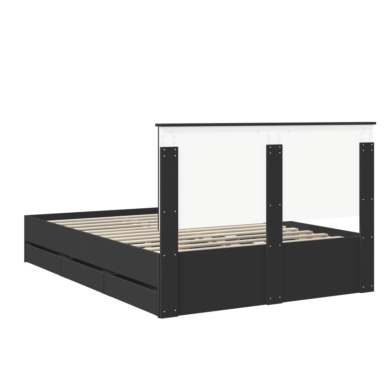 Struttura del letto Nero 140 x 200 cm Legno Ingegnerizzato | homemem39