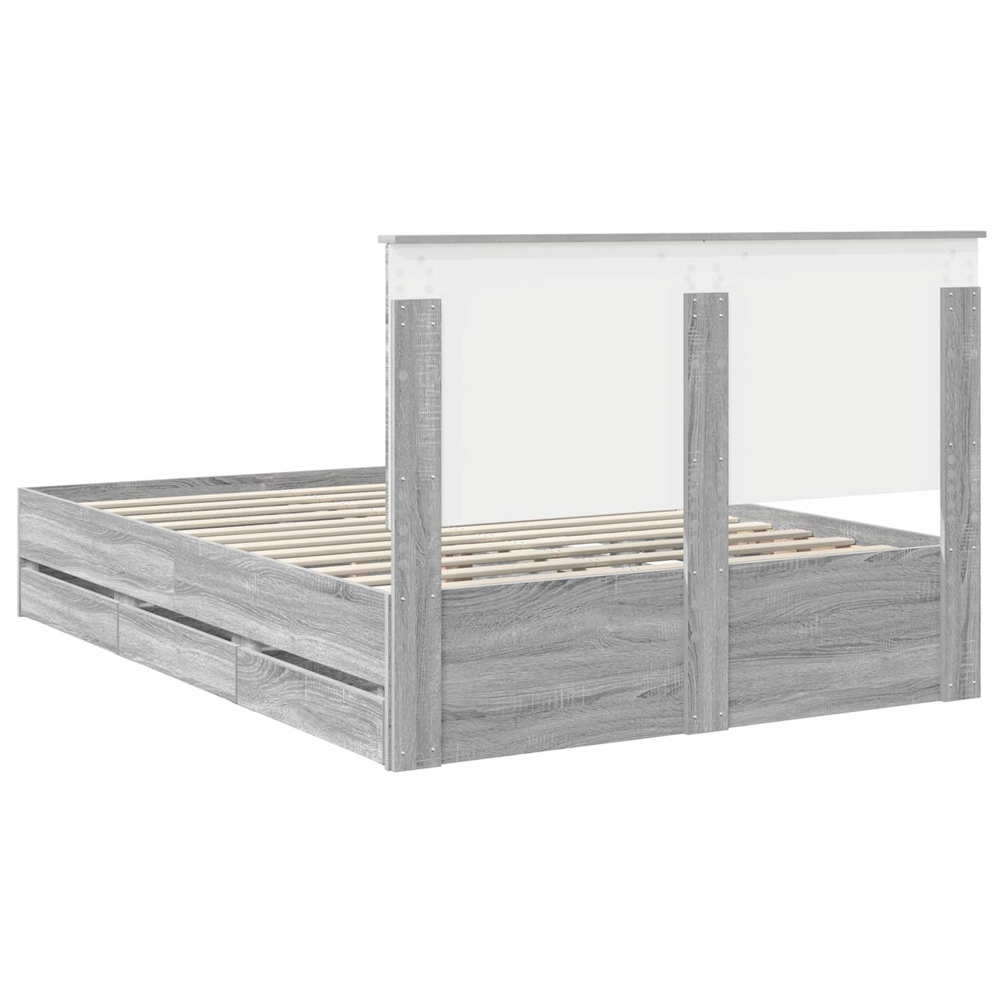 Struttura del letto con cassetto Grigio Sonoma 140 x 190 cm