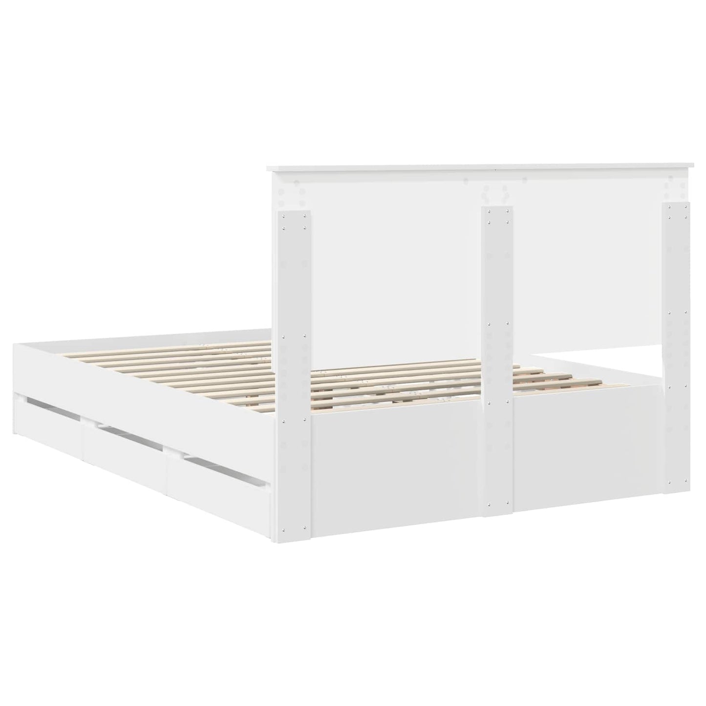 Struttura del letto Bianco 140 x 190 cm Legno Ingegnerizzato | homemem39