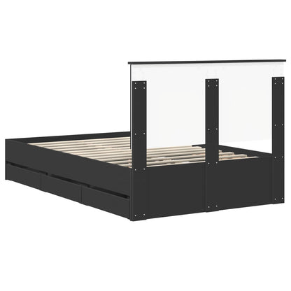Struttura del letto Nero 120 x 190 cm Legno Ingegnerizzato | homemem39