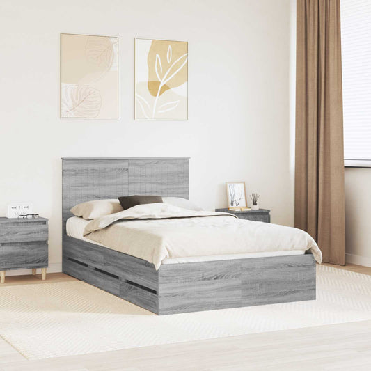 Struttura del letto con cassetto Grigio Sonoma 120 x 190 cm