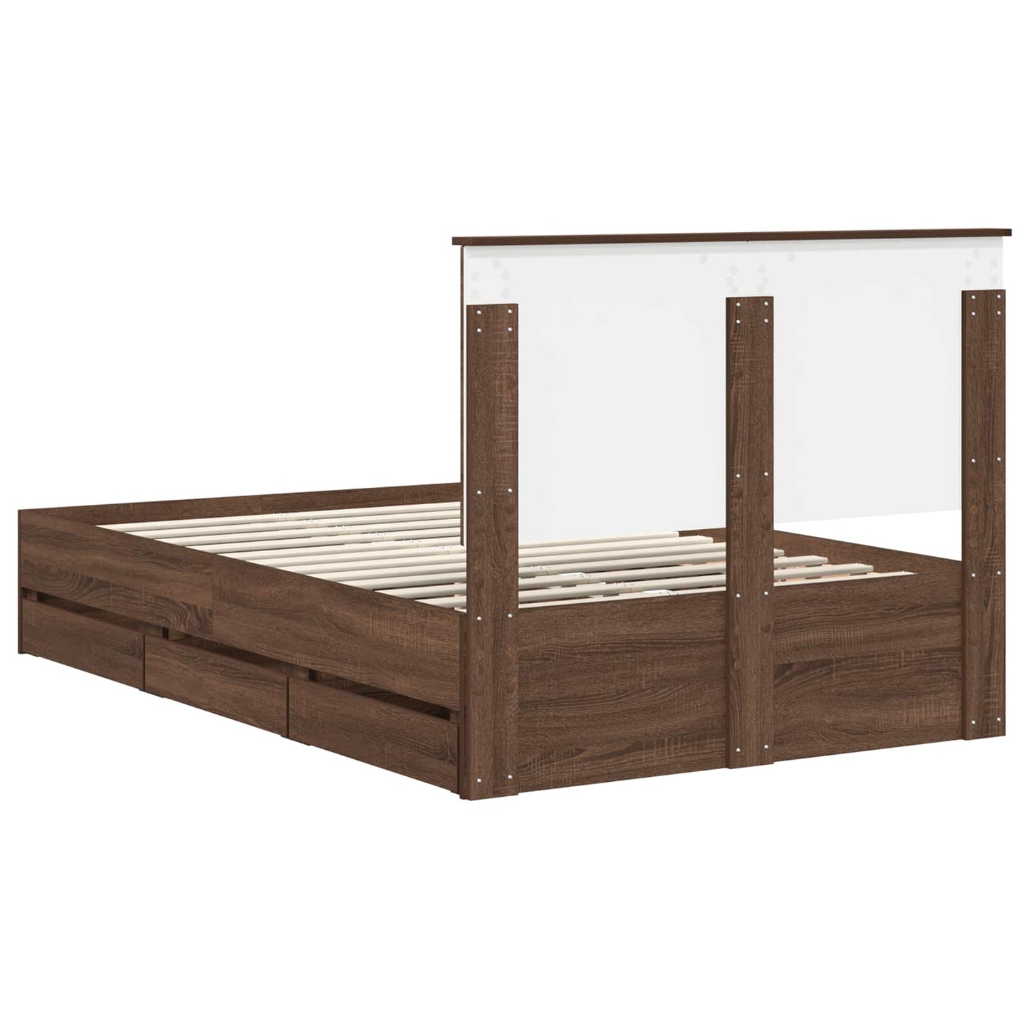Struttura del letto con cassetto Rovere Marrone 120 x 190 cm | homemem39