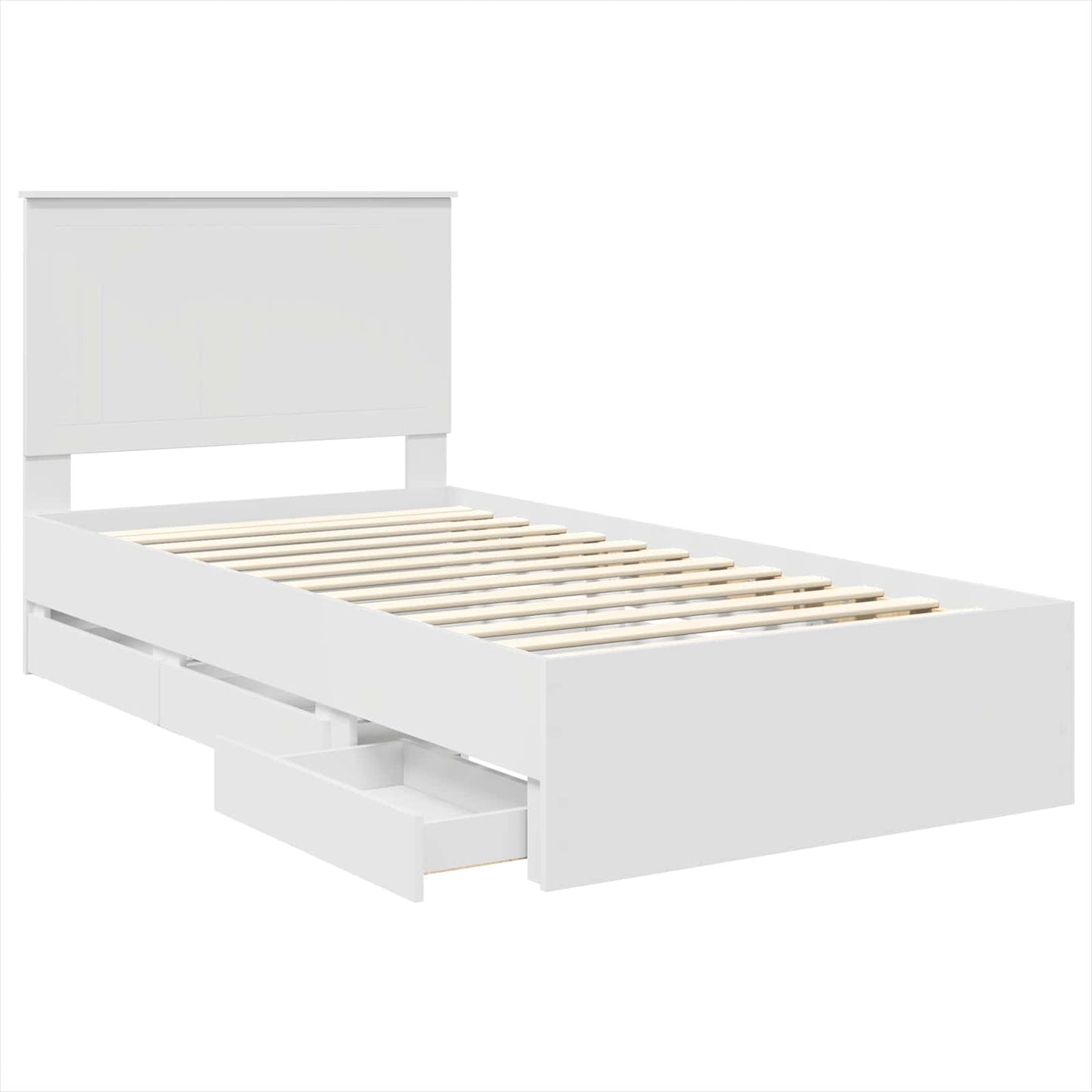 Struttura del letto Bianco 100 x 200 cm Legno Ingegnerizzato