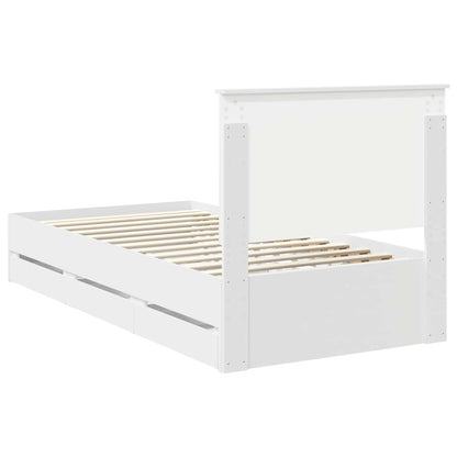 Struttura del letto Bianco 100 x 200 cm Legno Ingegnerizzato | homemem39
