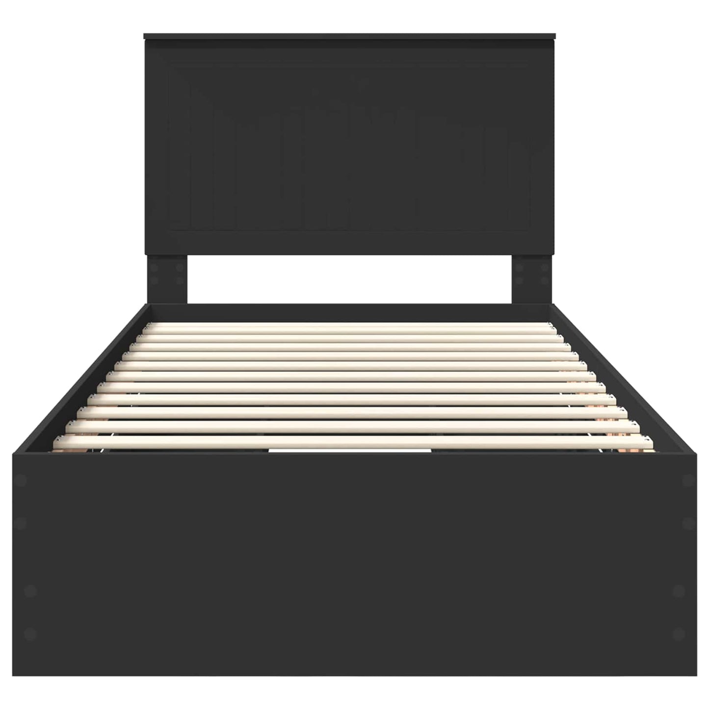 Struttura del letto Nero 100 x 200 cm Legno Ingegnerizzato