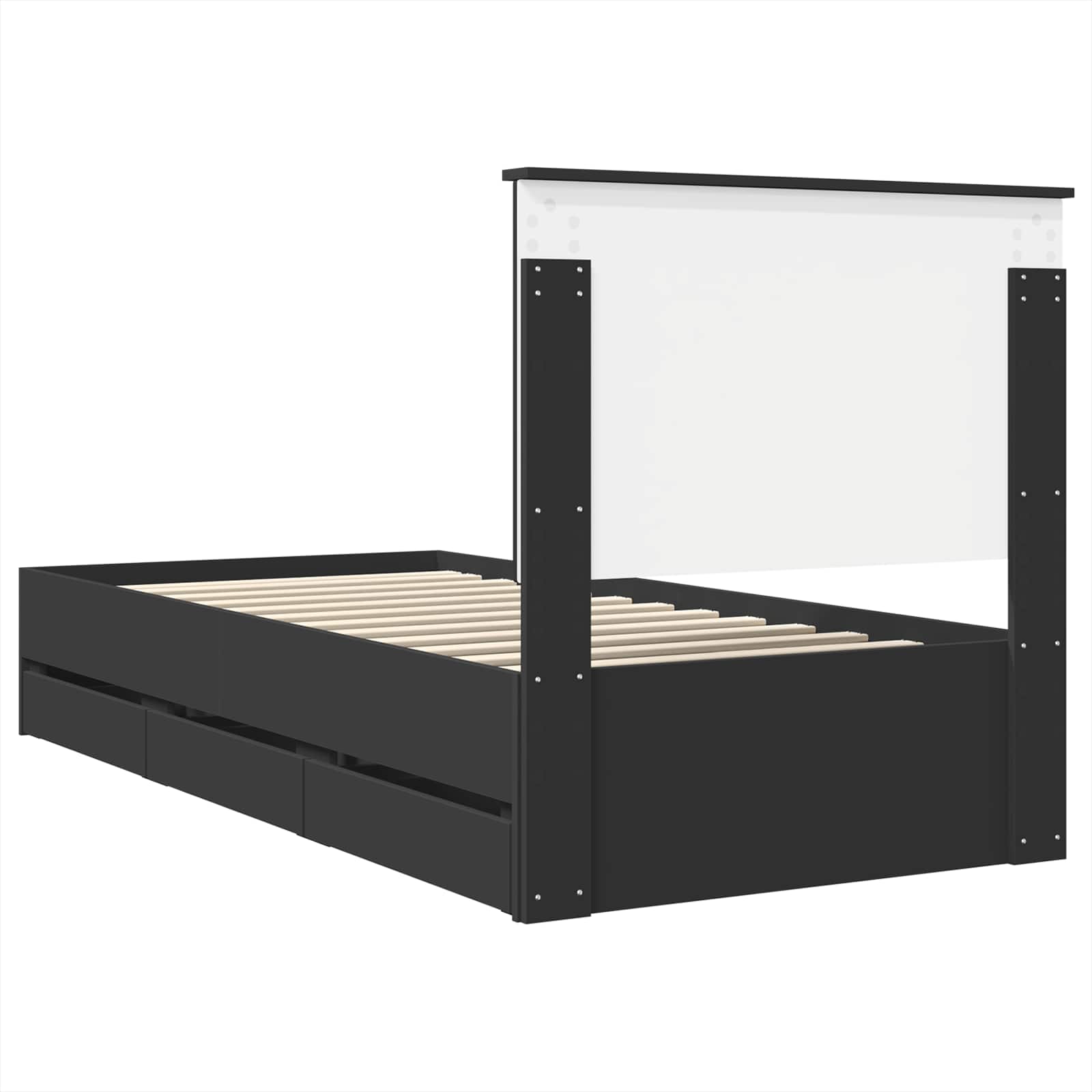 Struttura del letto Nero 90 x 200 cm Legno Ingegnerizzato | homemem39