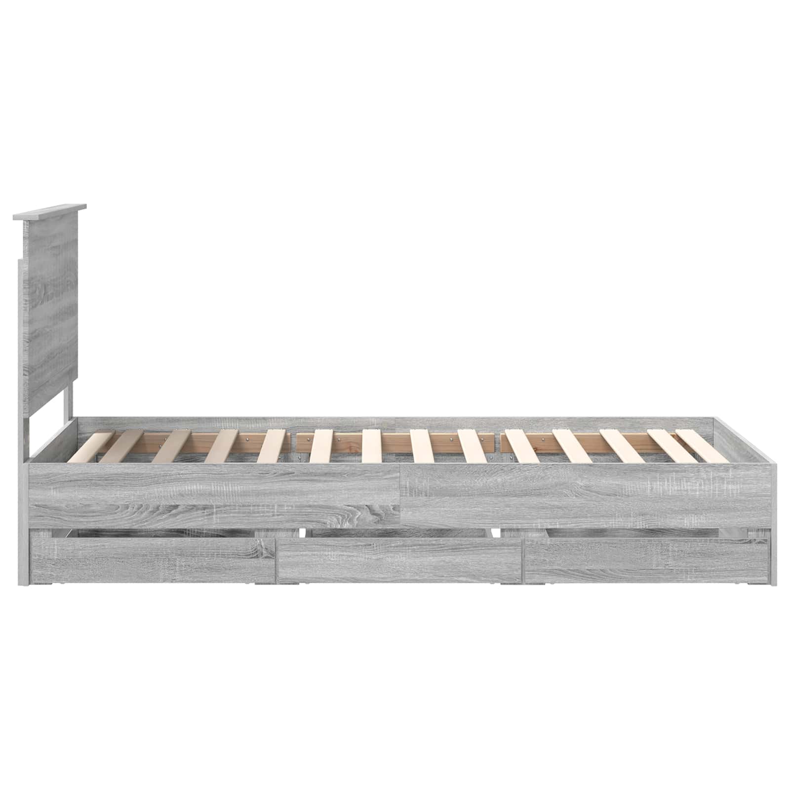 Struttura del letto con cassetto Grigio Sonoma 90 x 200 cm | homemem39