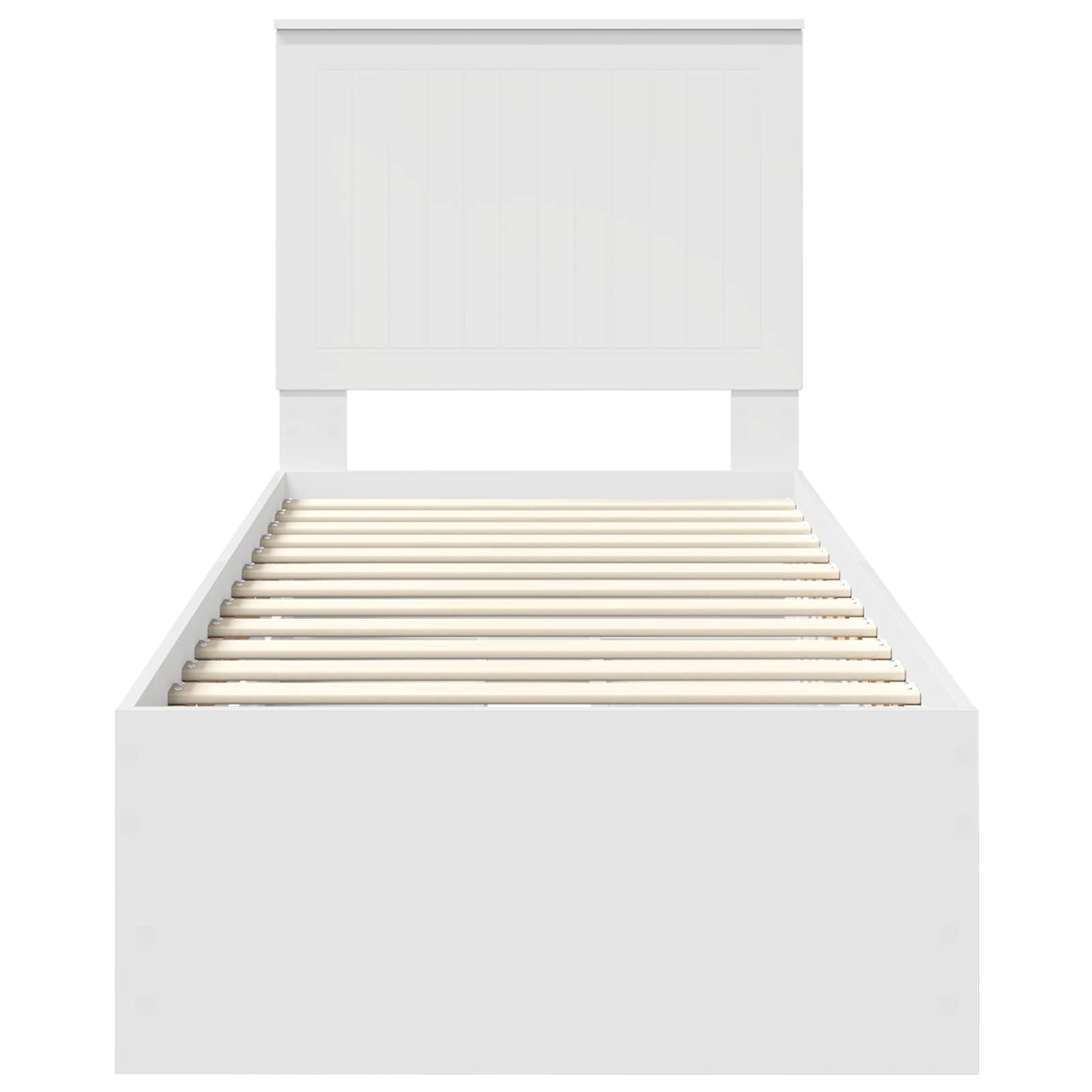 Struttura del letto Bianco 75 x 190 cm Legno Ingegnerizzato | homemem39
