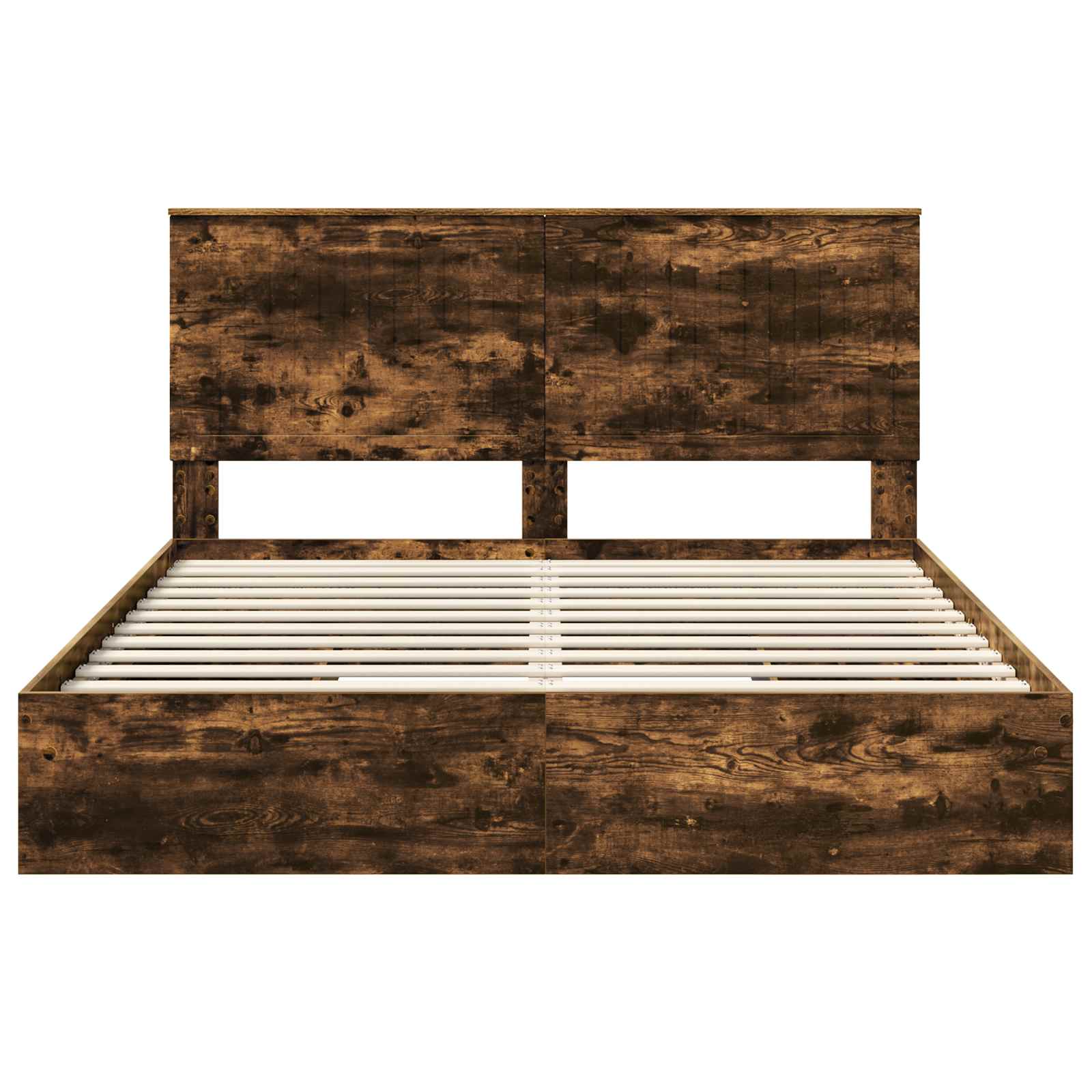 Letto con Contenitore con testiera Rovere fumé 160 x 200 cm | homemem39