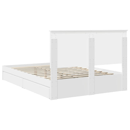 Letto con Contenitore Bianco 140 x 200 cm Legno multistrato | homemem39