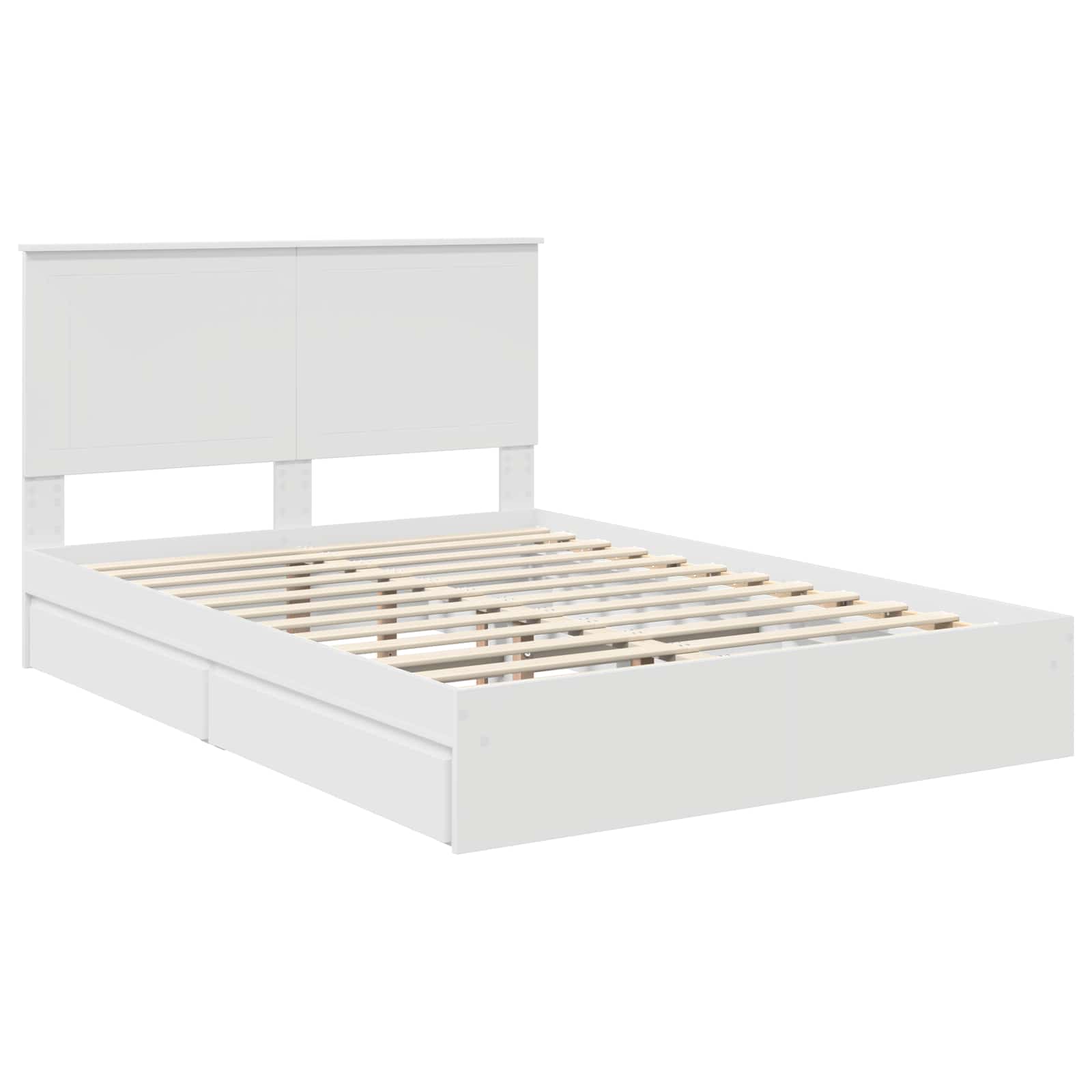 Letto con Contenitore Bianco 140 x 190 cm Legno multistrato | homemem39