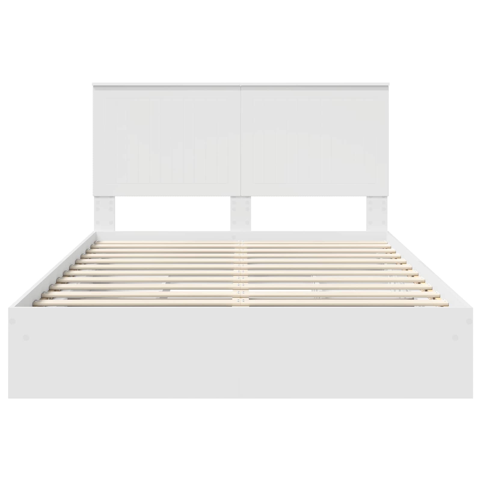 Letto con Contenitore Bianco 140 x 190 cm Legno multistrato | homemem39