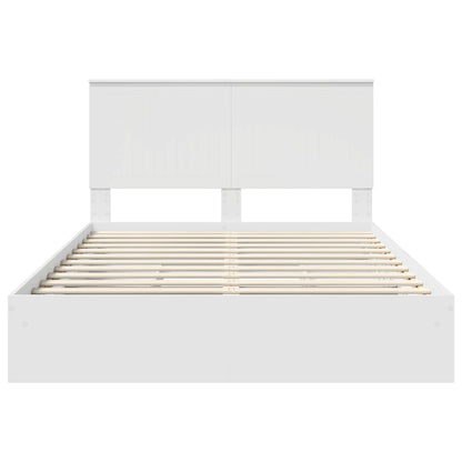 Letto con Contenitore Bianco 140 x 190 cm Legno multistrato | homemem39