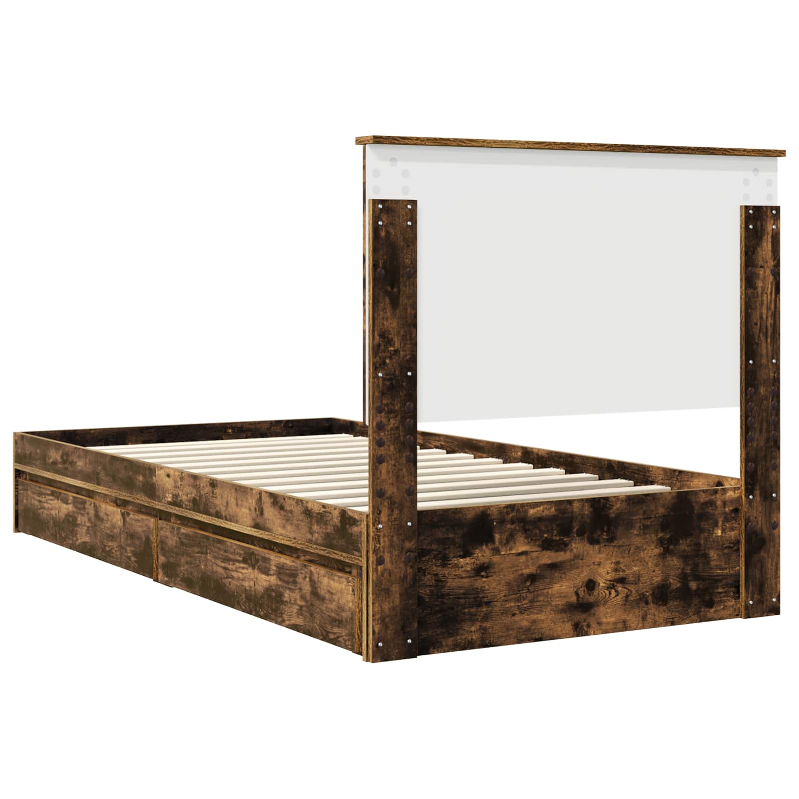 Letto con Contenitore con testiera Rovere fumé 100 x 200 cm | homemem39