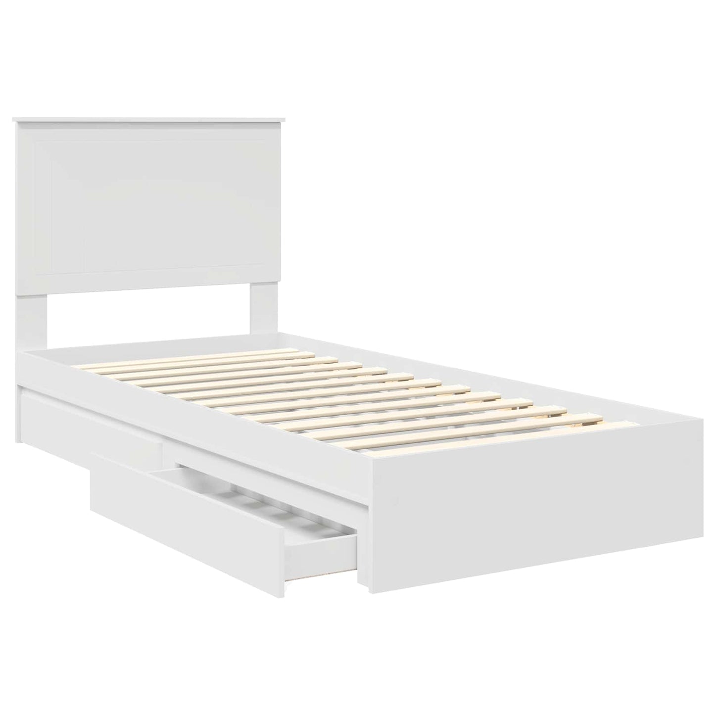 Letto con Contenitore Bianco 90 x 200 cm Legno multistrato | homemem39