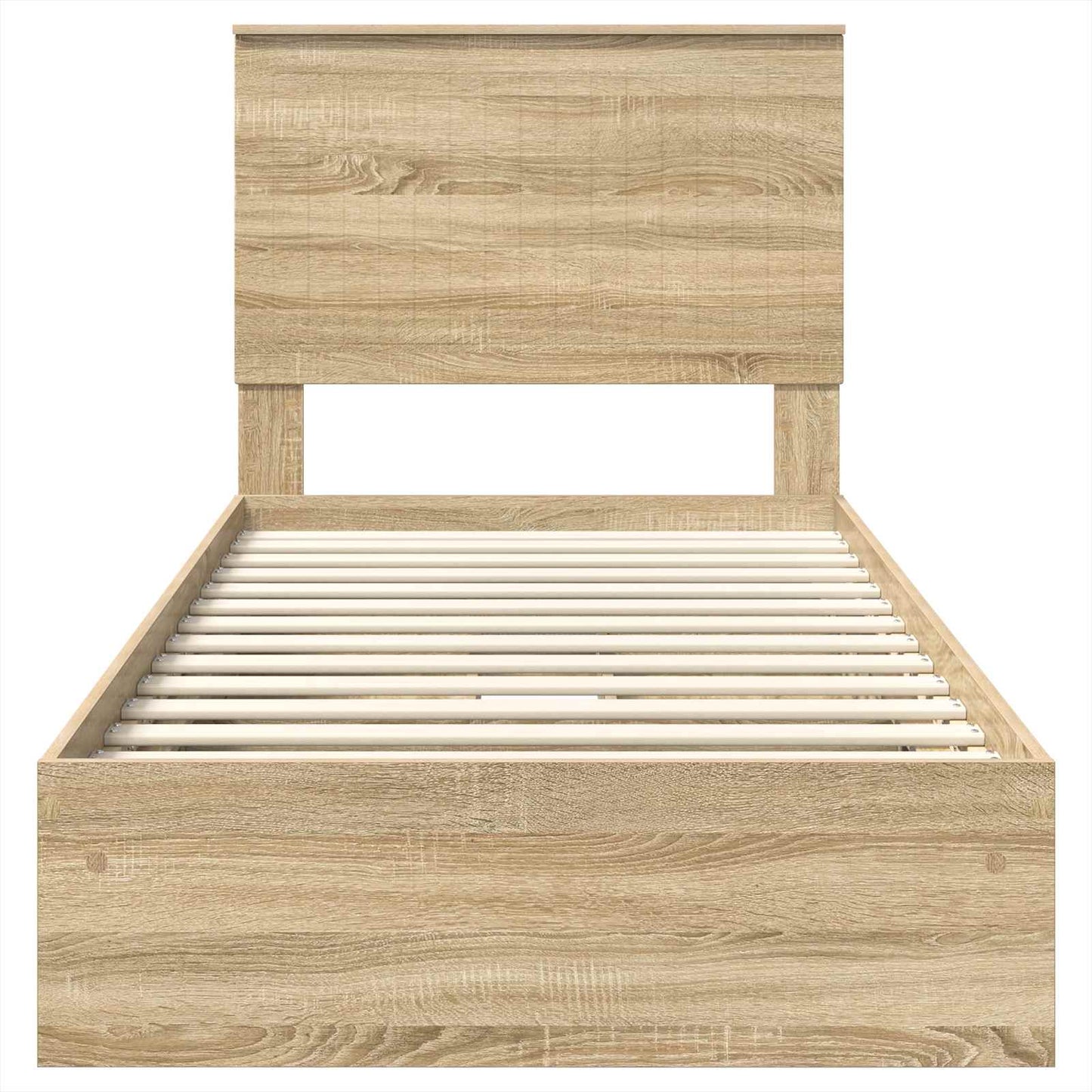 Letto con Contenitore con testiera Rovere Sonoma 90 x 200 cm | homemem39