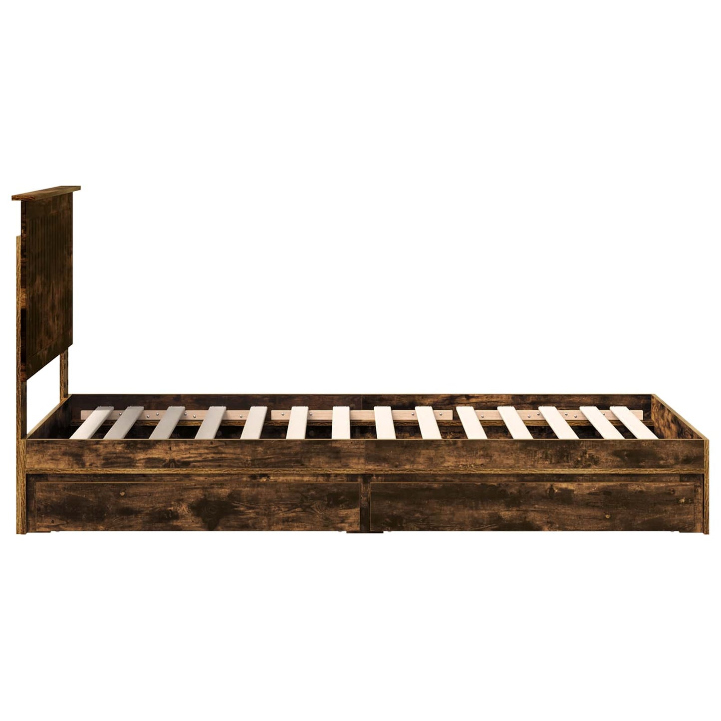 Letto con Contenitore Rovere fumé 90 x 200 cm Legno multistrato | homemem39