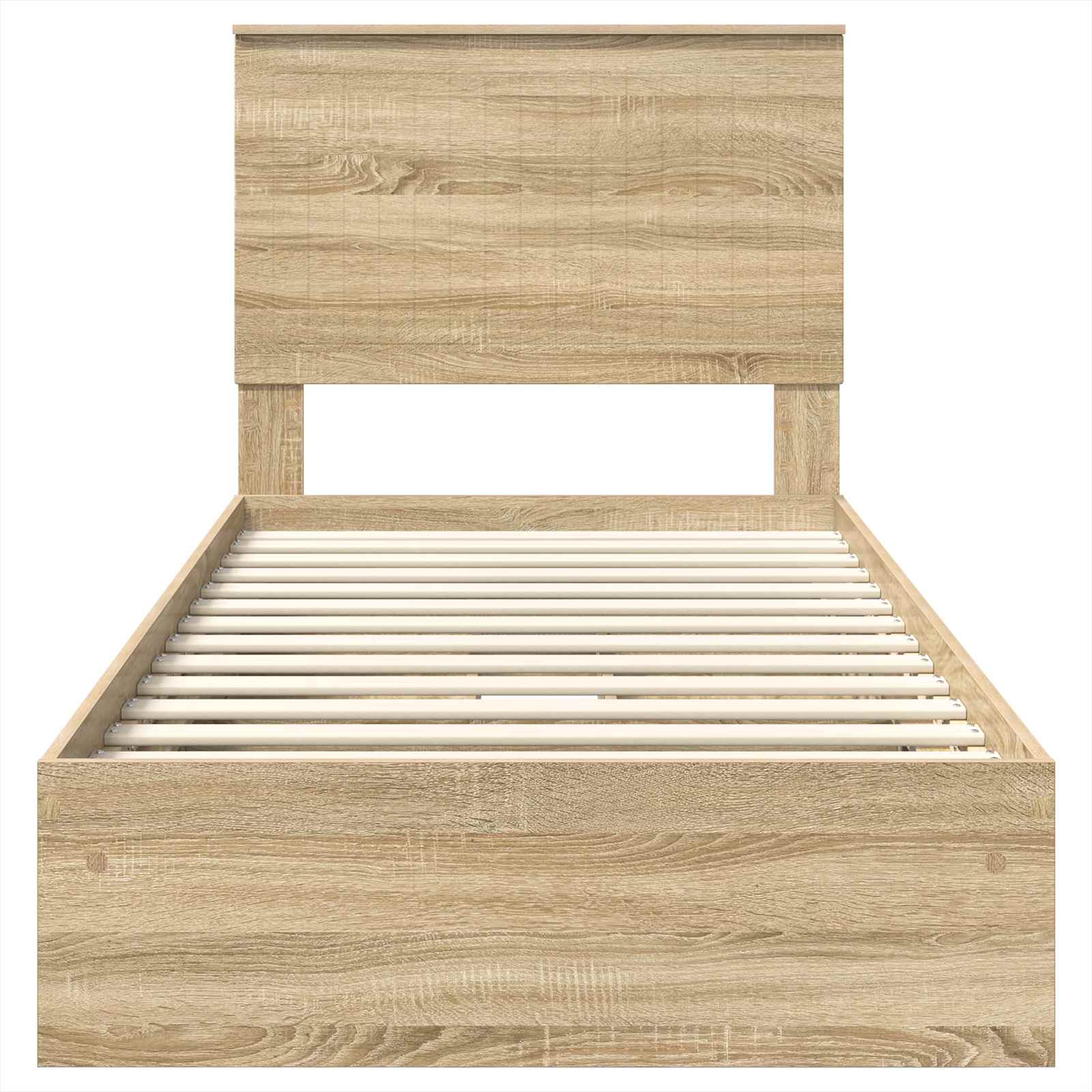 Letto con Contenitore con testiera Rovere Sonoma 90 x 190 cm | homemem39