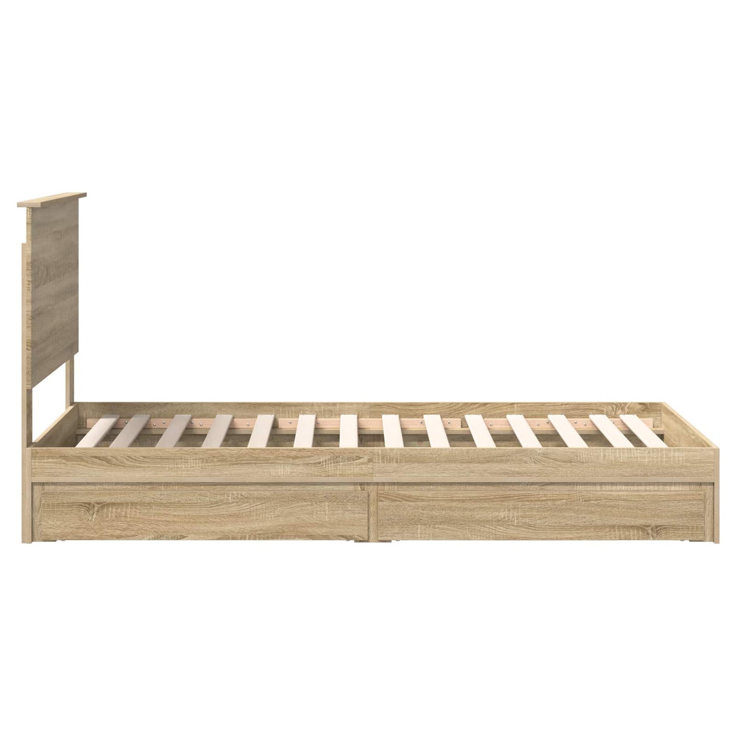 Letto con Contenitore con testiera Rovere Sonoma 90 x 190 cm | homemem39