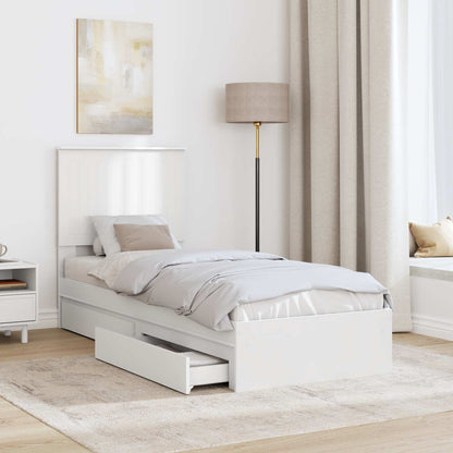 Letto con Contenitore Bianco 75 x 190 cm Legno multistrato | homemem39