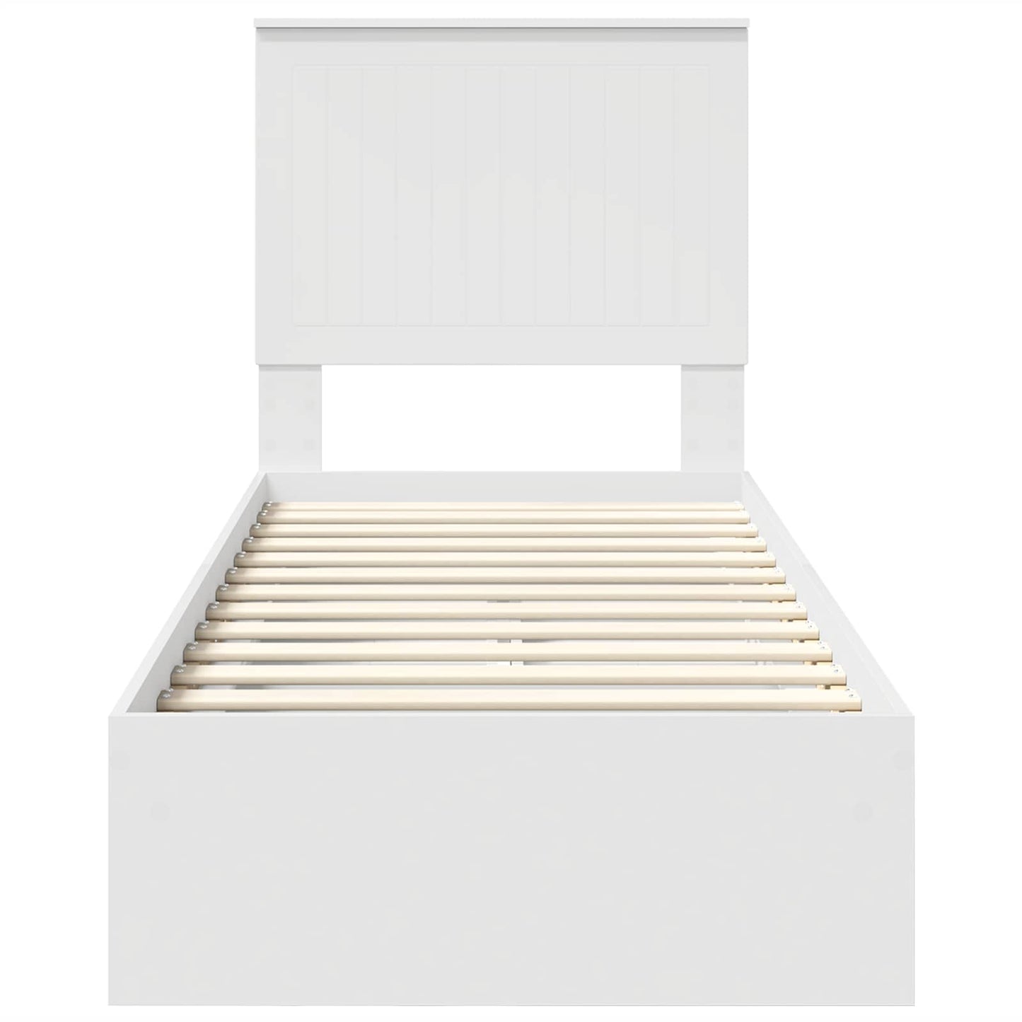 Letto con Contenitore Bianco 75 x 190 cm Legno multistrato | homemem39