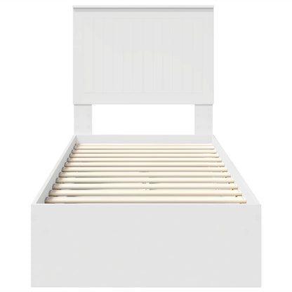 Letto con Contenitore Bianco 75 x 190 cm Legno multistrato | homemem39