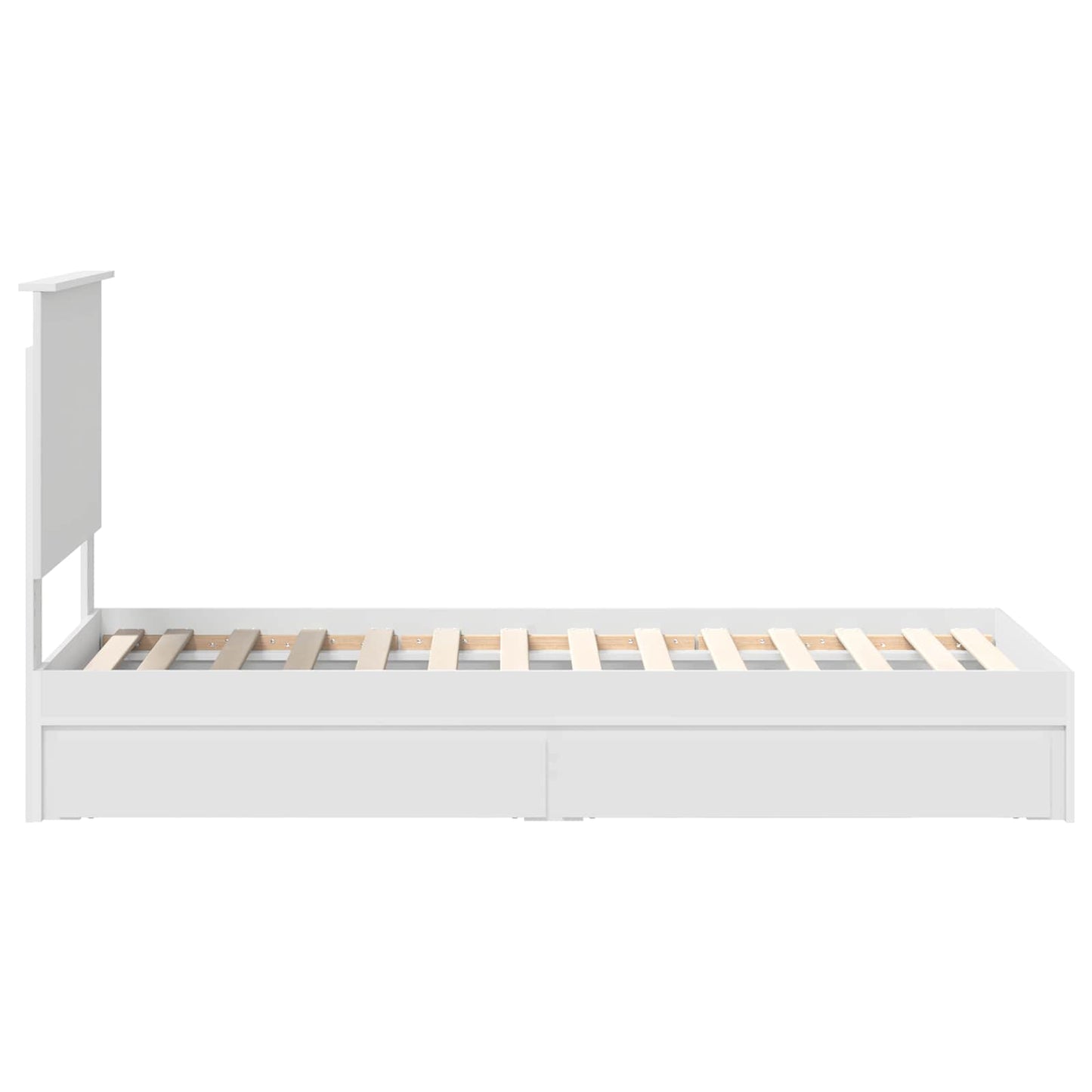 Letto con Contenitore Bianco 75 x 190 cm Legno multistrato | homemem39