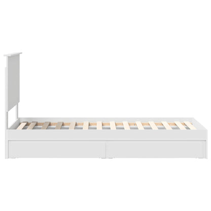 Letto con Contenitore Bianco 75 x 190 cm Legno multistrato | homemem39