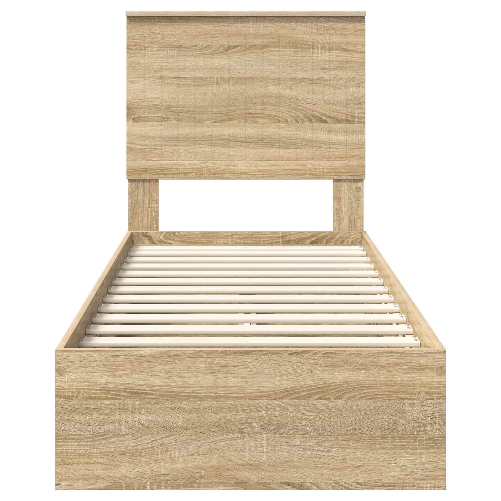 Letto con Contenitore con testiera Rovere Sonoma 75 x 190 cm | homemem39