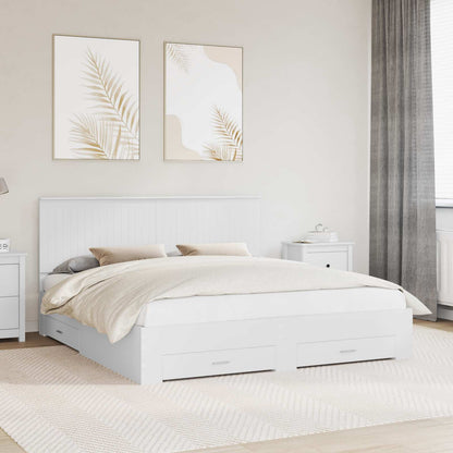 Struttura del letto Bianco 180 x 200 cm Legno multistrato | homemem39