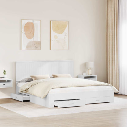 Struttura del letto Bianco 180 x 200 cm Legno multistrato | homemem39