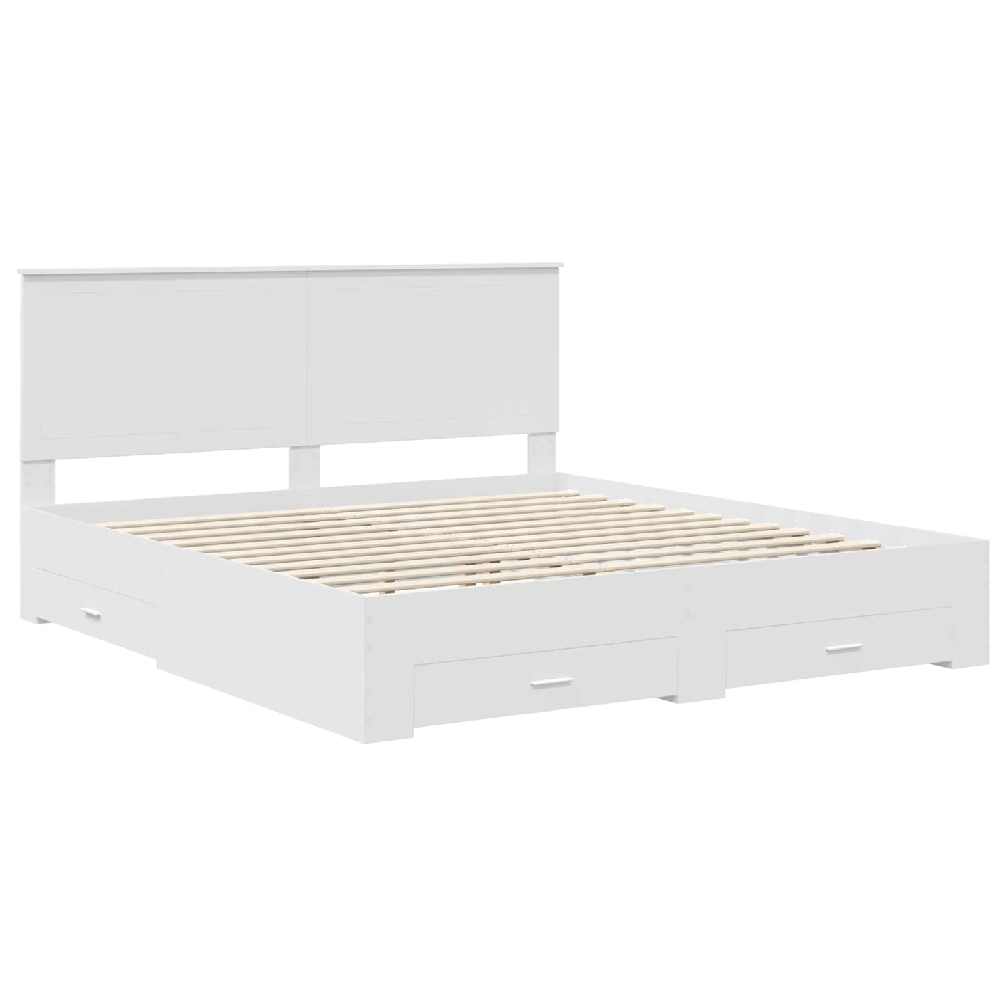 Struttura del letto Bianco 180 x 200 cm Legno multistrato | homemem39