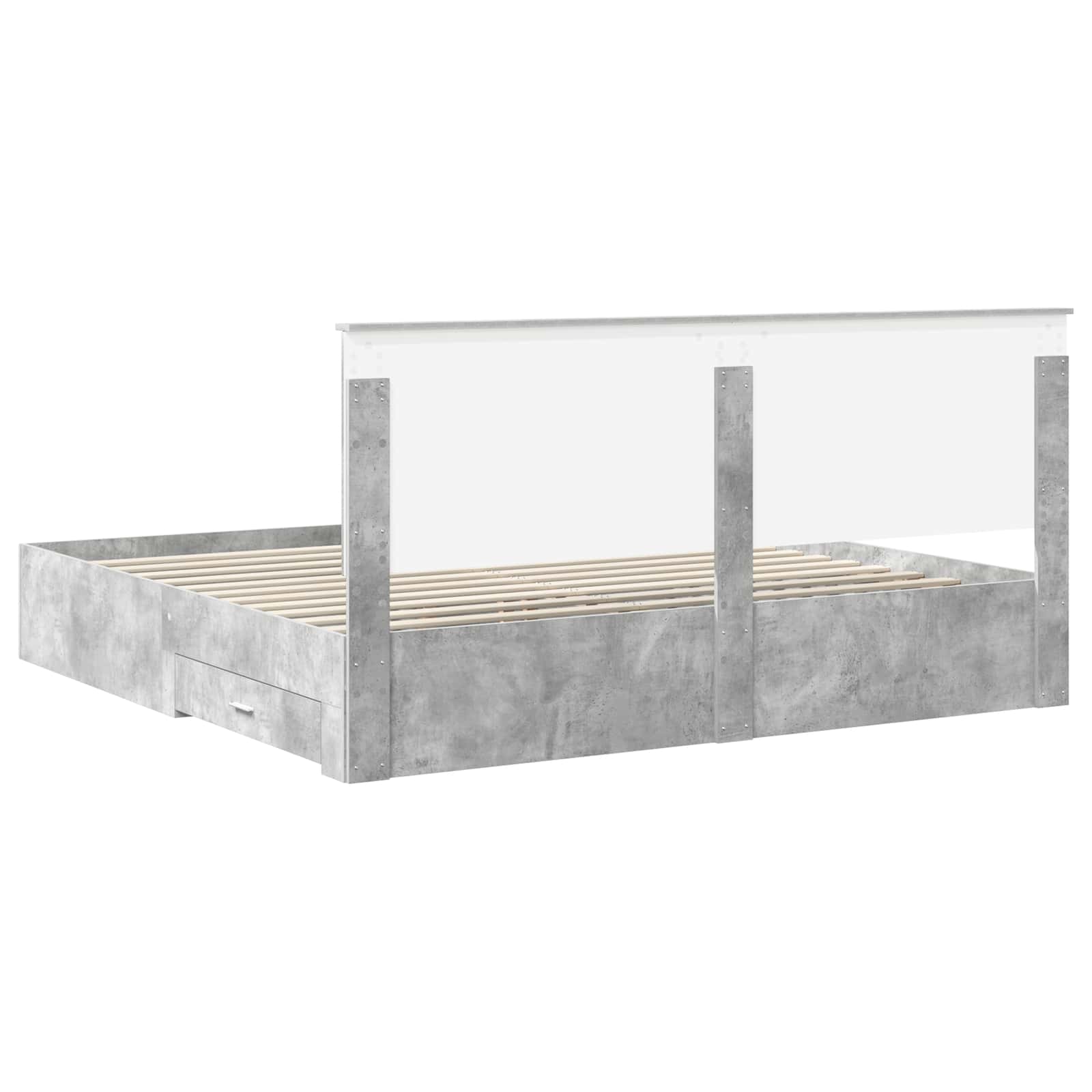 Struttura del letto con testiera Grigio cemento 180 x 200 cm | homemem39