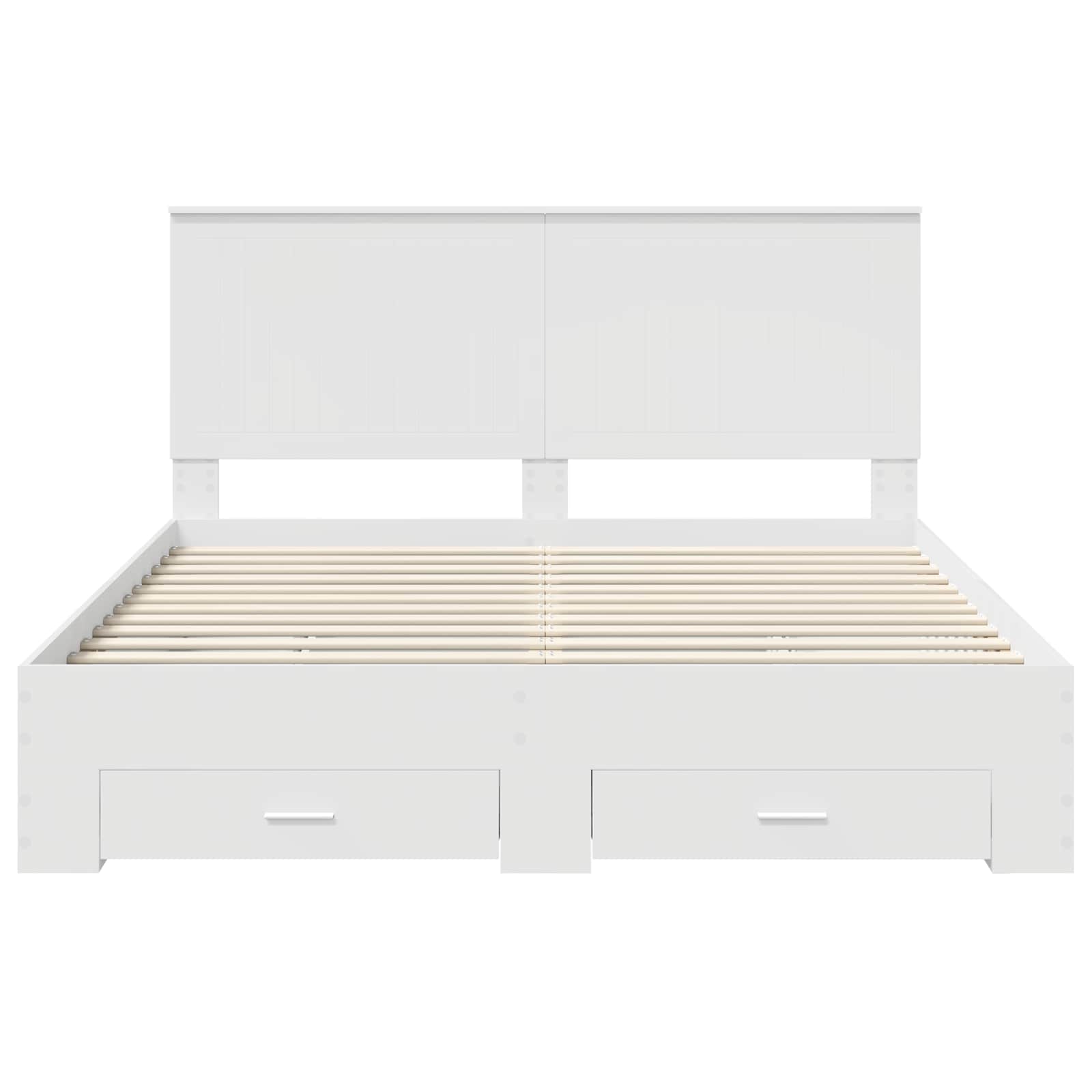 Struttura del letto Bianco 160 x 200 cm Legno multistrato | homemem39
